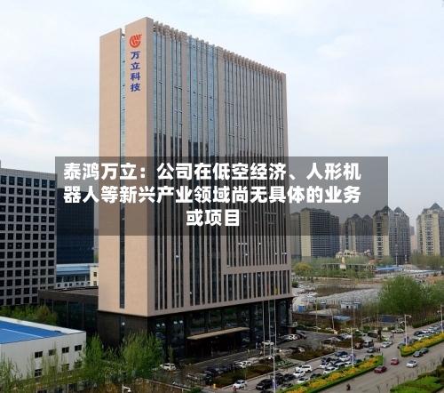 泰鸿万立：公司在低空经济、人形机器人等新兴产业领域尚无具体的业务或项目