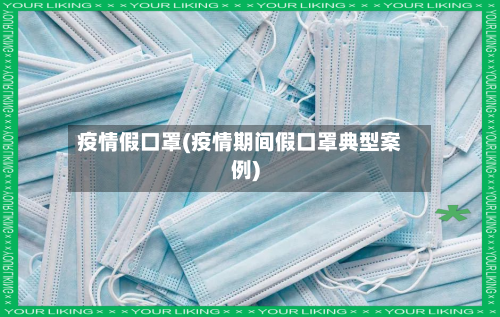 疫情假口罩(疫情期间假口罩典型案例)