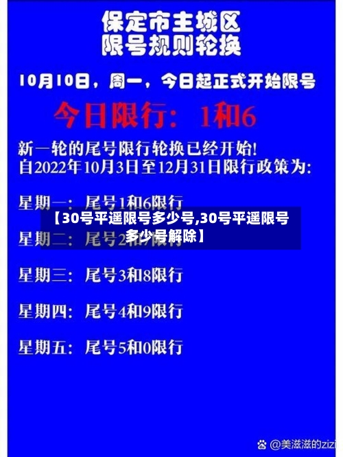 【30号平遥限号多少号,30号平遥限号多少号解除】