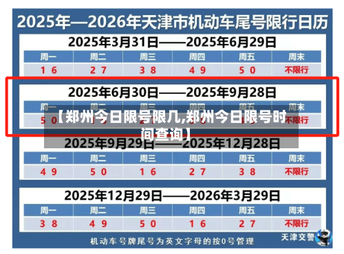 【郑州今日限号限几,郑州今日限号时间查询】
