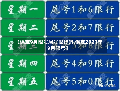 【保定9月限号尾号限行吗,保定2021年9月限号】