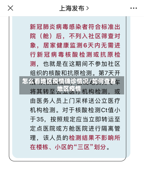 怎么看地区疫情确诊情况/如何查看地区疫情