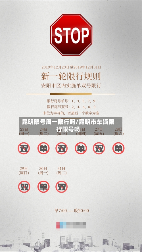 昆明限号周一限行吗/昆明市车辆限行限号吗