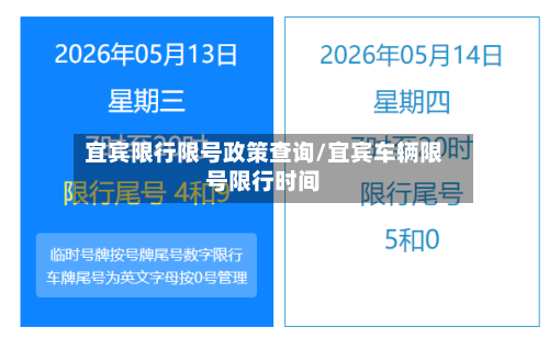 宜宾限行限号政策查询/宜宾车辆限号限行时间