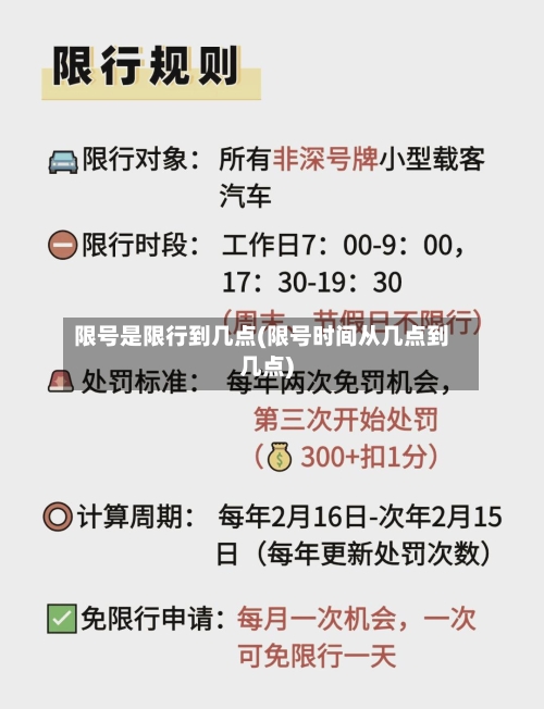 限号是限行到几点(限号时间从几点到几点)