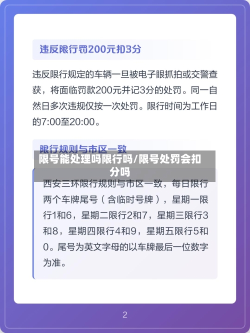 限号能处理吗限行吗/限号处罚会扣分吗