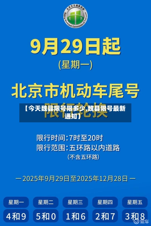 【今天魏县限号限多少,魏县限号最新通知】