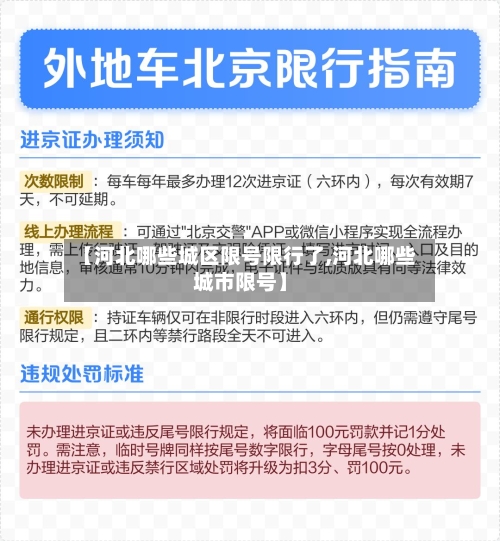 【河北哪些城区限号限行了,河北哪些城市限号】