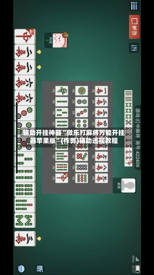 辅助开挂神器“微乐打麻将万能开挂器苹果版”(作弊)辅助透视教程