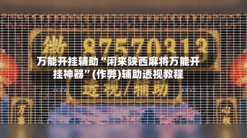 万能开挂辅助“闲来陕西麻将万能开挂神器”(作弊)辅助透视教程