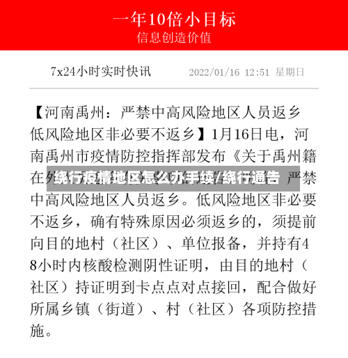 绕行疫情地区怎么办手续/绕行通告