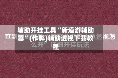 辅助开挂工具“新道游辅助器”(作弊)辅助透视下载教程