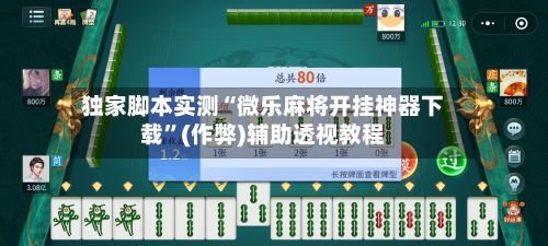 独家脚本实测“微乐麻将开挂神器下载”(作弊)辅助透视教程