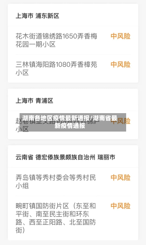 湖南各地区疫情最新通报/湖南省最新疫情通报