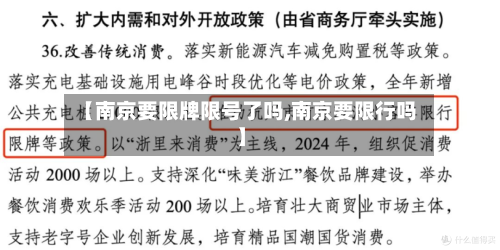 【南京要限牌限号了吗,南京要限行吗】