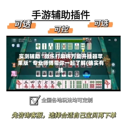 实测辅助“微乐打麻将万能开挂器苹果版”专业师傅带你一起了解(确实有挂
