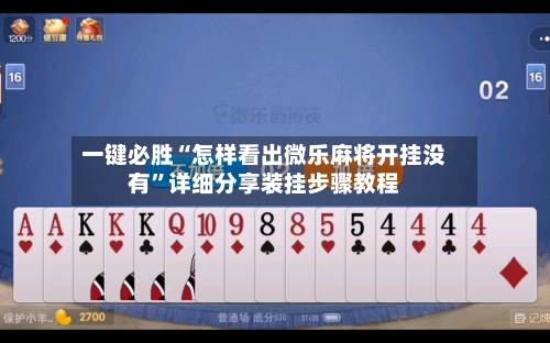 一键必胜“怎样看出微乐麻将开挂没有”详细分享装挂步骤教程