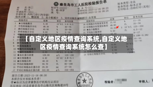 【自定义地区疫情查询系统,自定义地区疫情查询系统怎么查】
