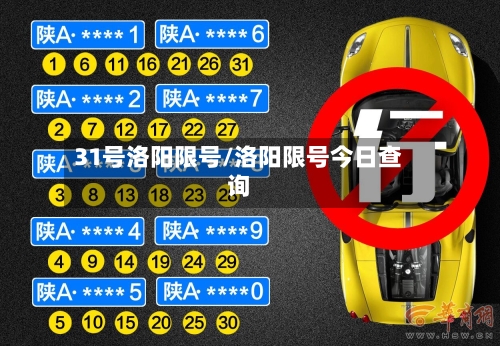 31号洛阳限号/洛阳限号今日查询